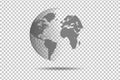 Abstract World map Global network connection.circle point. Vector illustration Royalty Free Stock Photo