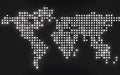 Abstract world map with glowing dots Royalty Free Stock Photo