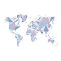 Abstract world map - illustration - geometric structure in for presentation, booklet, website and other design projects.