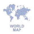 Abstract world map in a round dots. Flat illustration EPS 10 Royalty Free Stock Photo
