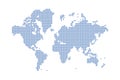 Abstract world map in a round dots. Flat illustration EPS 10 Royalty Free Stock Photo