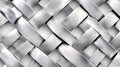 Abstract woven silver metal bands interlaced pattern design background for graphic elements or textures and layouts Royalty Free Stock Photo