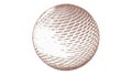 Abstract Woven Sphere Icon with Intricate Textured Surface, vector design Generative AI Royalty Free Stock Photo