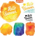 Abstract wtercolor background.Summer design