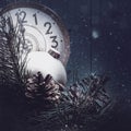 Abstract xmas backgrounds with vintage watches