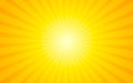 Abstract yellow background vector. Modern pop art banner with sun rays Royalty Free Stock Photo