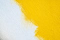 Abstract yellow background white grunge border yellow color with white canvas edges, vintage grunge background texture Royalty Free Stock Photo