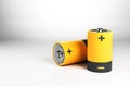 Abstract yellow battery