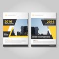 Abstract yellow black annual report Leaflet Brochure Flyer template design, book cover layout design Royalty Free Stock Photo