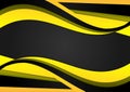 Abstract yellow and black geometric background with copy space, Vector illustration