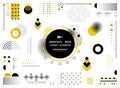 Abstract yellow and black pattern geometric shape of modern elements cover design. illustration vector eps10 Royalty Free Stock Photo