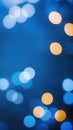 Abstract yellow and blue blurs bokeh wallpaper background ai generated