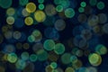 Abstract yellow, blue, green bubbles. Festive soft background with colored circles Royalty Free Stock Photo