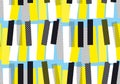 Yellow and blue jazz music seamless pattern Royalty Free Stock Photo