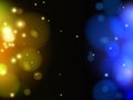 Abstract yellow and blue light vector background Royalty Free Stock Photo