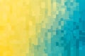 Abstract yellow and blue pixelated gradient background
