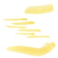 Abstract yellow brush stroke watercolor background for business card, banners. Hand drawn splash