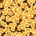 Abstract yellow cells seamless background