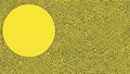 Abstract Yellow Circle on Green Hexagonal Pattern Background Royalty Free Stock Photo