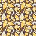 Abstract Yellow Floral Pattern