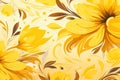 Abstract yellow floral pattern Royalty Free Stock Photo