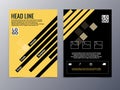 Abstract yellow geometric pattern brochure design template vector