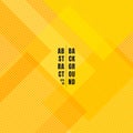 Abstract yellow geometric squares overlapping with diagonal lines pattern texture and background Royalty Free Stock Photo