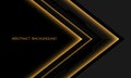 Abstract yellow glossy black cyber arrow direction geometric overlap on grey blank space design modern futuristic background Royalty Free Stock Photo