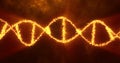 Abstract yellow glowing energy spiral dna scientific futuristic high tech