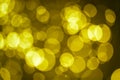 Abstract yellow gold christmas lights as background. Royalty Free Stock Photo