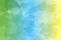 Abstract Yellow, Green and Blue Watercolor Background Royalty Free Stock Photo