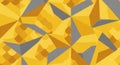 Abstract yellow and grey geometric low poly background pattern Royalty Free Stock Photo