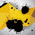 Abstract yellow grunge geometric background Royalty Free Stock Photo