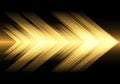 Abstract yellow light arrow speed on black design modern futuristic technology background vector Royalty Free Stock Photo