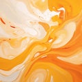 Abstract yellow liquid paint flow pattern Royalty Free Stock Photo