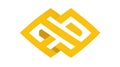 Abstract Yellow Logo Symbol Icon, Geometric Shape, Interlocking Design, Monogram Royalty Free Stock Photo