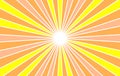 Abstract yellow orange sun rays, retro styled sun burst texture background, vector illustration, line art Royalty Free Stock Photo