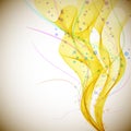 Abstract yellow smoke flow Royalty Free Stock Photo