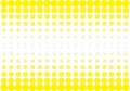 Abstract yellow squares rounded pattern halftone isolated on black background Royalty Free Stock Photo