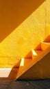 Abstract yellow staircase with shadow patterns Royalty Free Stock Photo