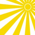 Abstract yellow sun rays. Summer vector sunray illustration