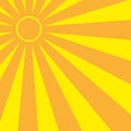 Abstract yellow sun rays. Summer vector sunray illustration Royalty Free Stock Photo