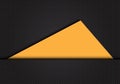 Abstract yellow triangle blank on gray circle mesh design modern futuristic background vector Royalty Free Stock Photo