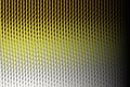 Abstract yellow and white metallic grid pattern with a dark gradient background Royalty Free Stock Photo