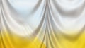 Abstract Yellow and White Silk Curtain Background Texture Royalty Free Stock Photo