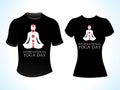 Abstract yoga day tshirt