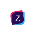 Abstract Z letter logo company icon. Creative vector emblem bran