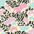Abstract Zebra Print with Pastel Colors for Modern Design Royalty Free Stock Photo