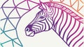 Abstract Zebra Stripe Pattern, Dynamic Geometric Animal Art, vector design Generative AI Royalty Free Stock Photo