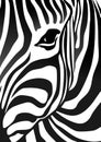 Abstract Zebra Stripes Black and White Animal Art Illustration Royalty Free Stock Photo